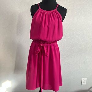 LOFT Pink Halter Mini Dress